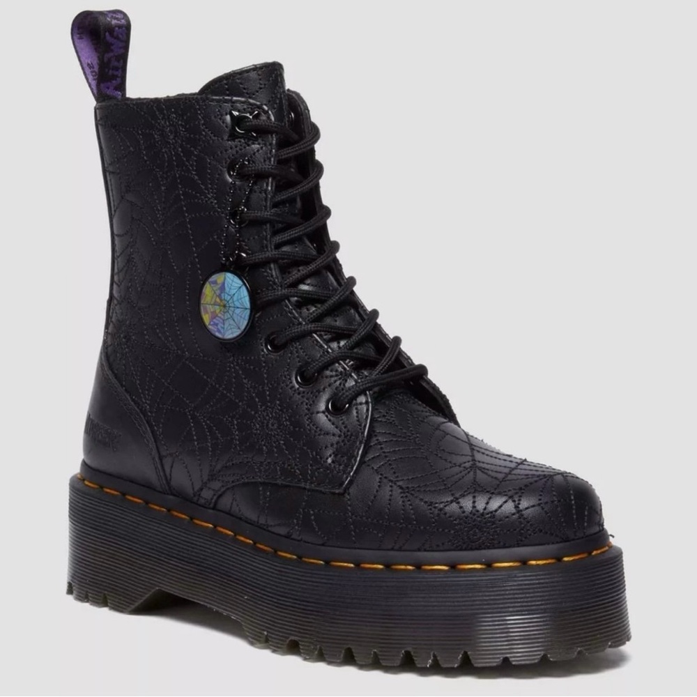Dr Martens Wednesday Jadon Boot Platform Black Spiderweb size 10 NEW Women - Picture 4 of 9